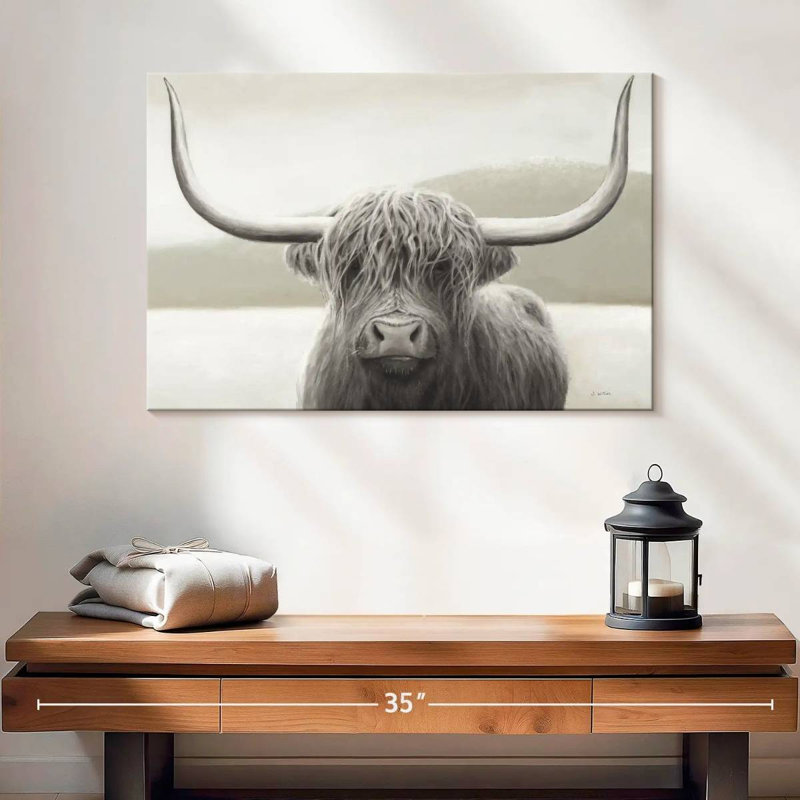 Brampt Highland Cow Neutral I, 16" H x 24" W