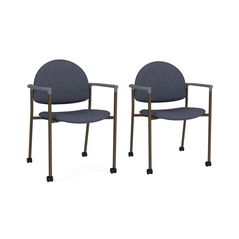 Chaise d'invité à chat avec roulettes, Bronze, Plot Line bleu marine