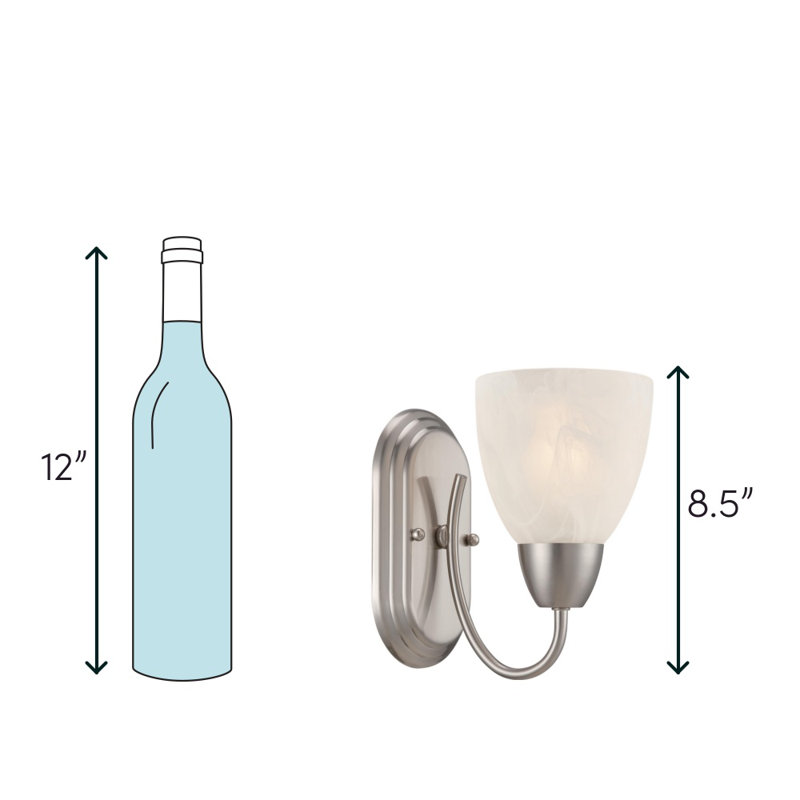 Stayton Steel Armed Sconce, Brushed Nickel