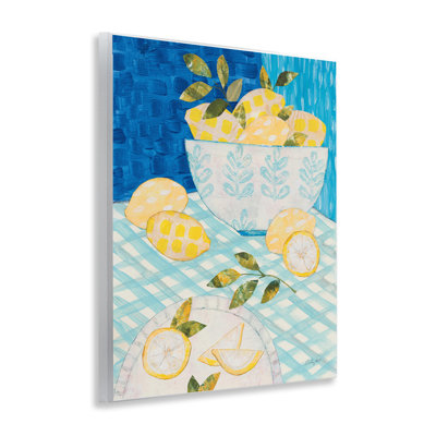 Art mural de table à motif citrons à motifs par Courtney Prahl