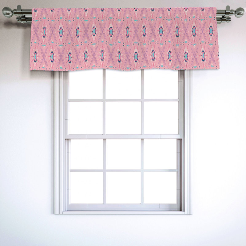 Sateen Ikat Ruffled Window Valance