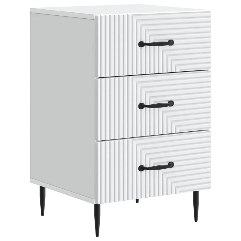 43cm W Engineered Wood Bedside Table