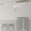 Ventilateur de plafond intérieur / extérieur 56 po Burslem avec lumière et télécommande, DEL à changement de couleur, 6 vitesses, 4 pales, moteur à courant continu silencieux - blanc mat-696837150-696837151