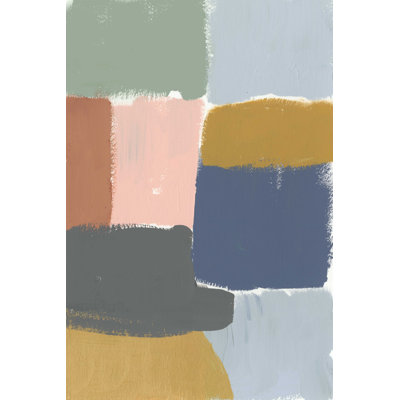 «Mute Color Block I» par Jennifer Goldberger - impression sur toile tendue