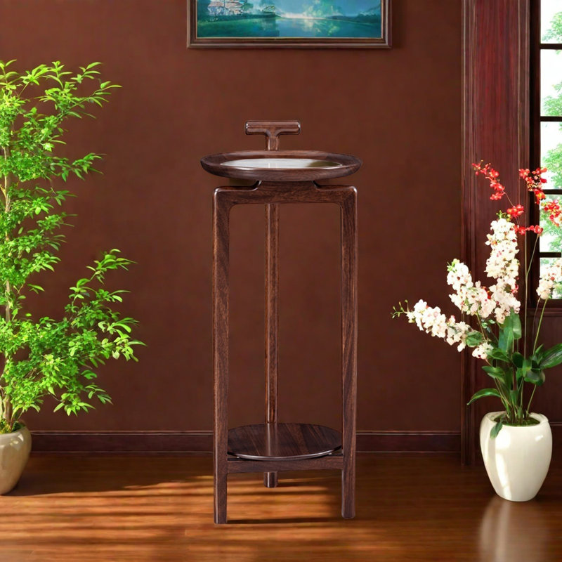 Double pot à fleurs en bois massif lisse et ferme, H 44,09 po x l 14,76 po x P 14,76 po