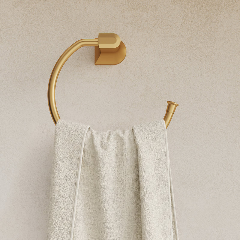 Anneau à serviettes mural en acier inoxydable, Brushed Gold