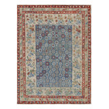 Rug & Kilim’S Classic Rug In Blue With Colorful Floral Patterns