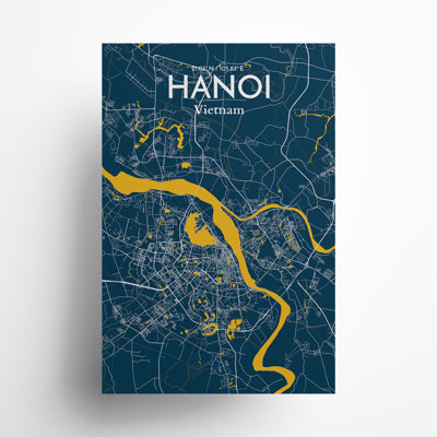 Hanoi, carte de la ville, impression