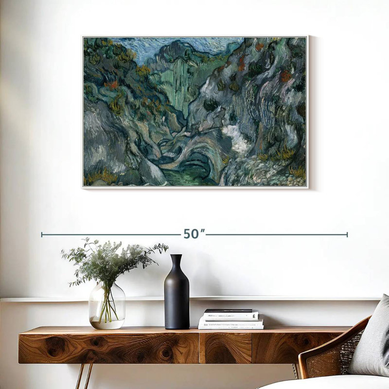 Ravin 1889, Cadre flottant blanc, 37 po x 25 po