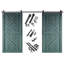 Portes de grange à motif géométrique non assemblé et fini 26 po x 80 po Homquer Royal Pine-123441159