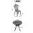 3Pcs All-Weather Cast Aluminum Dining Furniture Set With Black Frame-1685304173