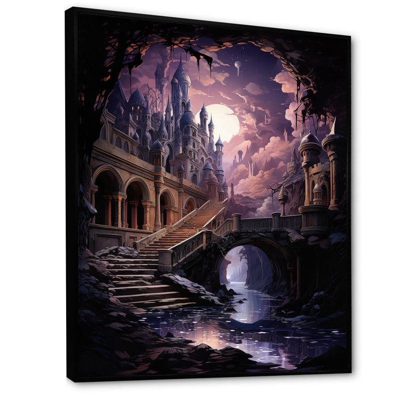 Passerelle mystique Yann, H 40 po x l 30 po x P 1,5 po, Cadre flottant noir
