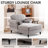 43.3" Chaise Lounge Chair Indoor With 2 Pillows Upholstered Chenille Single Chair For Living Room, Bedroom, Office-114237589