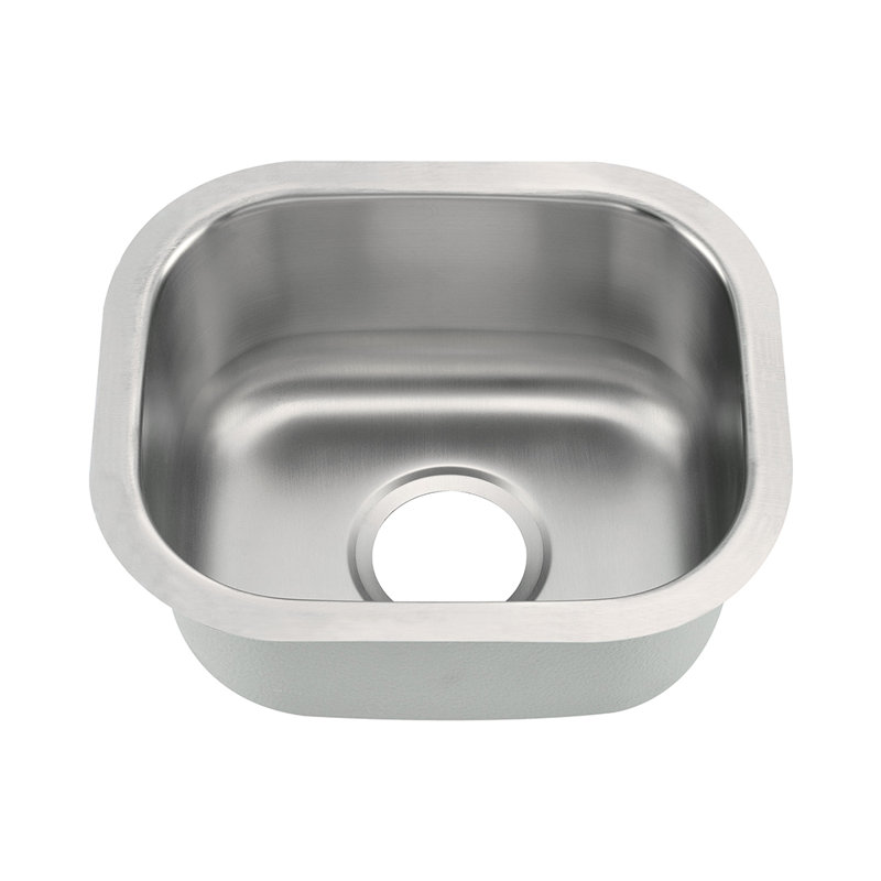Évier de cuisine encastrable en acier inoxydable, H 7 po x l 27 po x P 18 po, Bol simple