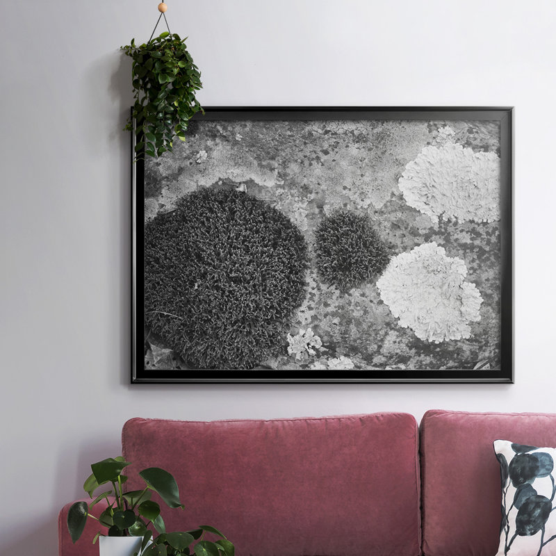 Found Textures XIX sur toile de qualité supérieure - prête à être accrochée, Toile argentée avec cadre flottant
