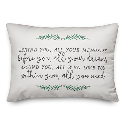 Memories Dreams Love Indoor / Outdoor Pillow