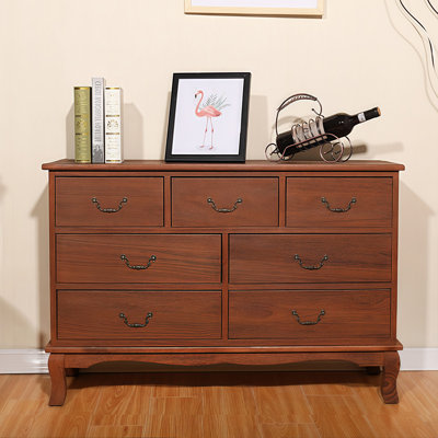 Brown Solid Wood Accent Cabinet