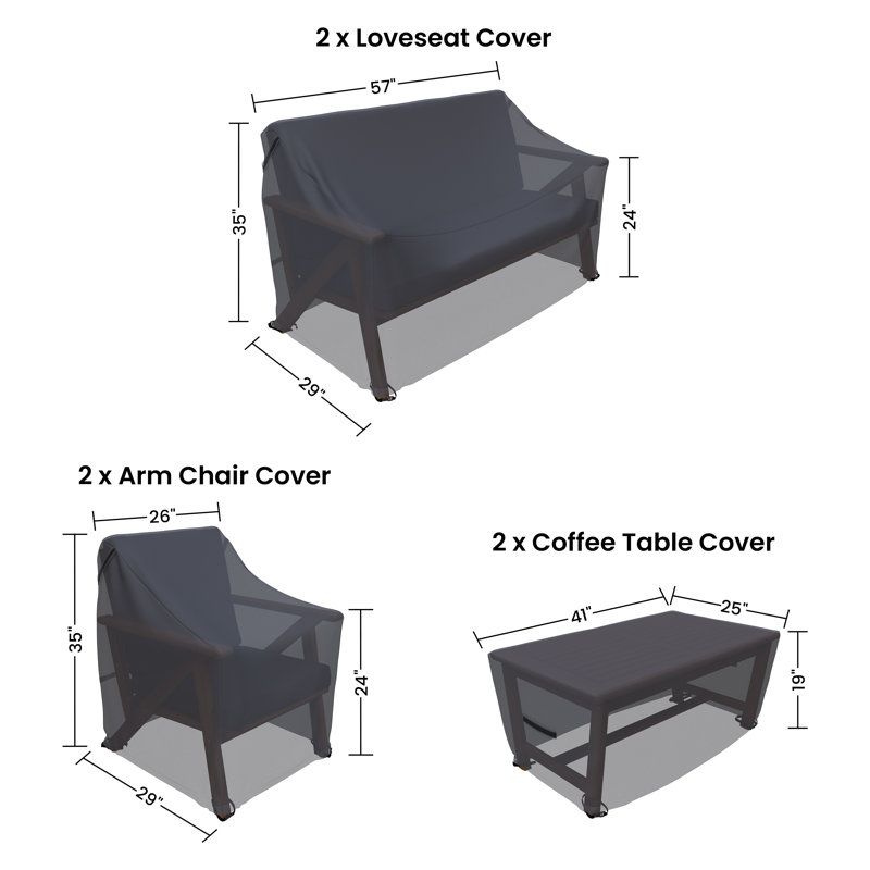 Housses pour conversation de jardin 8 pièces Hansen