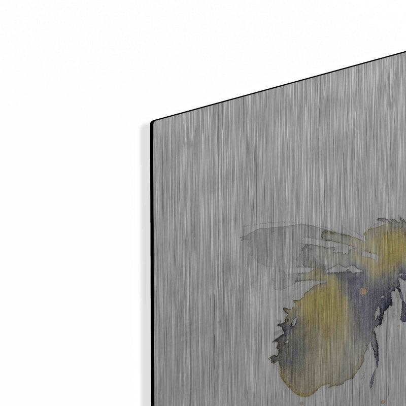 «Sunflower Meadow IV» par Katrina Pete - peinture sur métal sans cadre, H 36 po x l 36 po x P 0,13 po