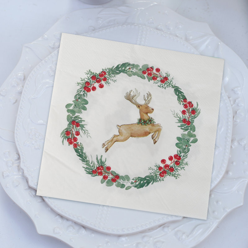 Disposable Christmas Paper Napkins