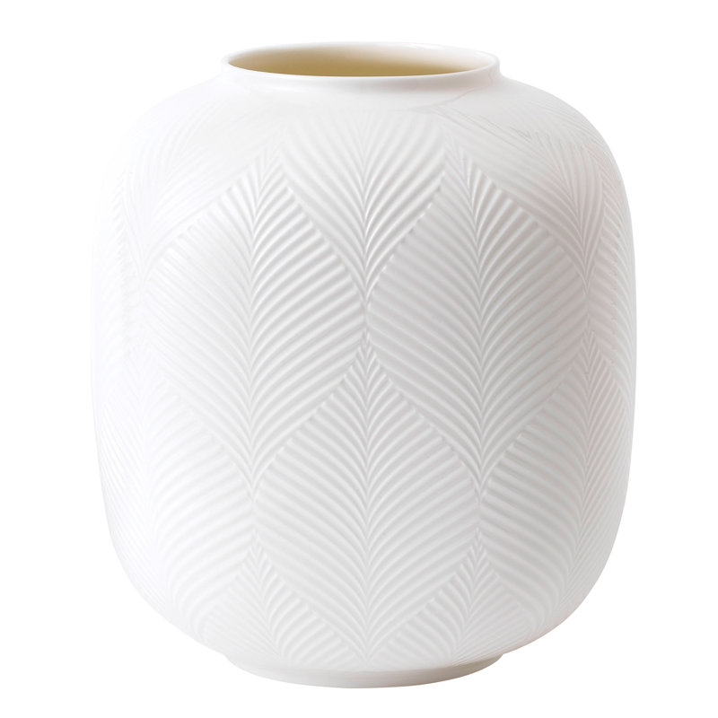White Porcelain Bouquet Table Vase with Organic Design