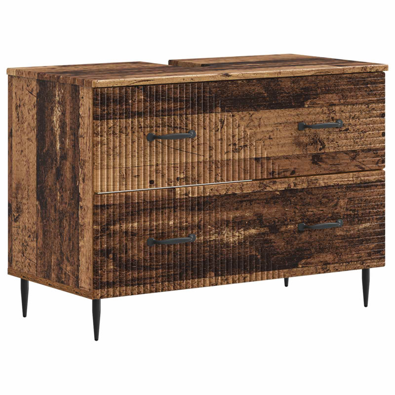 Bathroom Storage Furniture Set, Old Wood