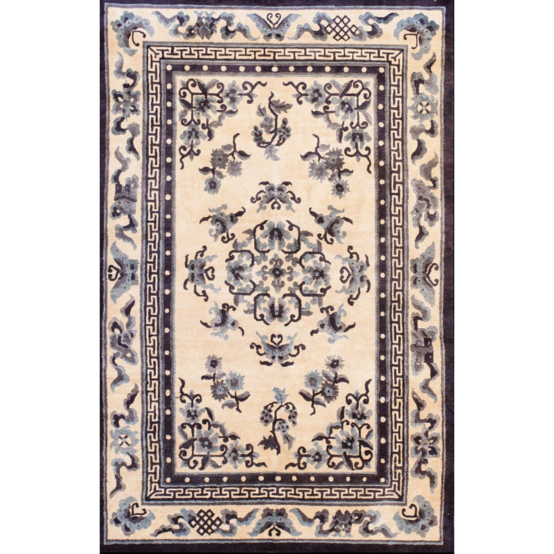 Antique Chinese - Silk Knotted Rug