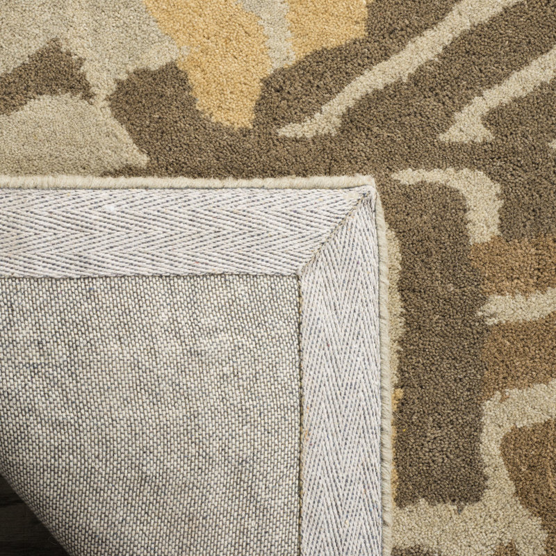Tapis en laine touffeté à la main Palm Leaf, Rectangle 4 pi x 6 pi