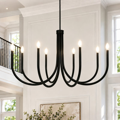 Grand lustre 8 lumières à intensité variable l 44 po