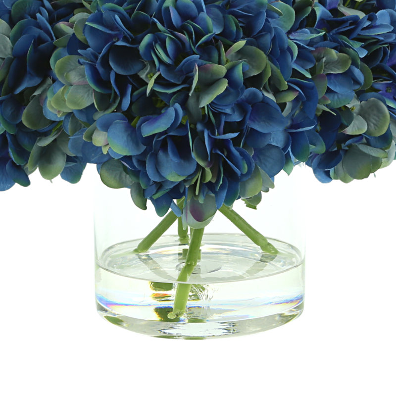 Faux Hydrangea Arrangement, Blue