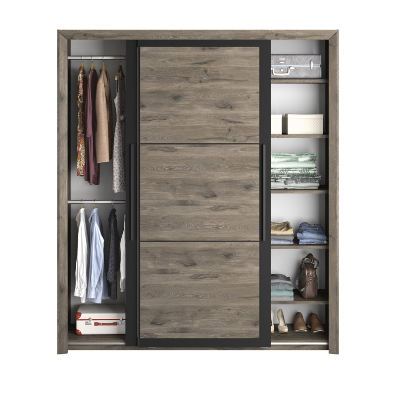 Roemer 2 Door Manufactured Wood Wardrobe, Viking Brown Oak
