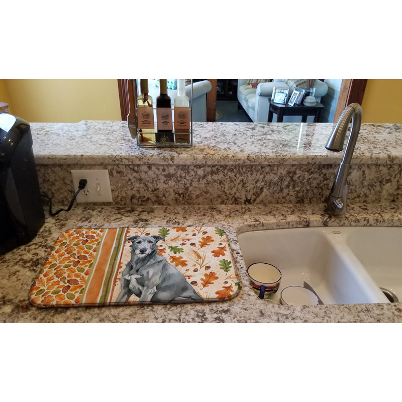 Tapis de séchage gris Grey Irish Wolfhound Heirloom