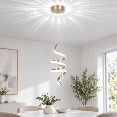 1-Light 16.14" Abstract Integrated LED Pendant Light