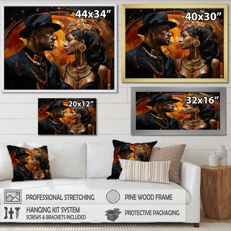 Regal Renaissance A I, reproduction d'art sur toile, H 30 po x l 40 po x P 1,5 po, Cadre flottant noir