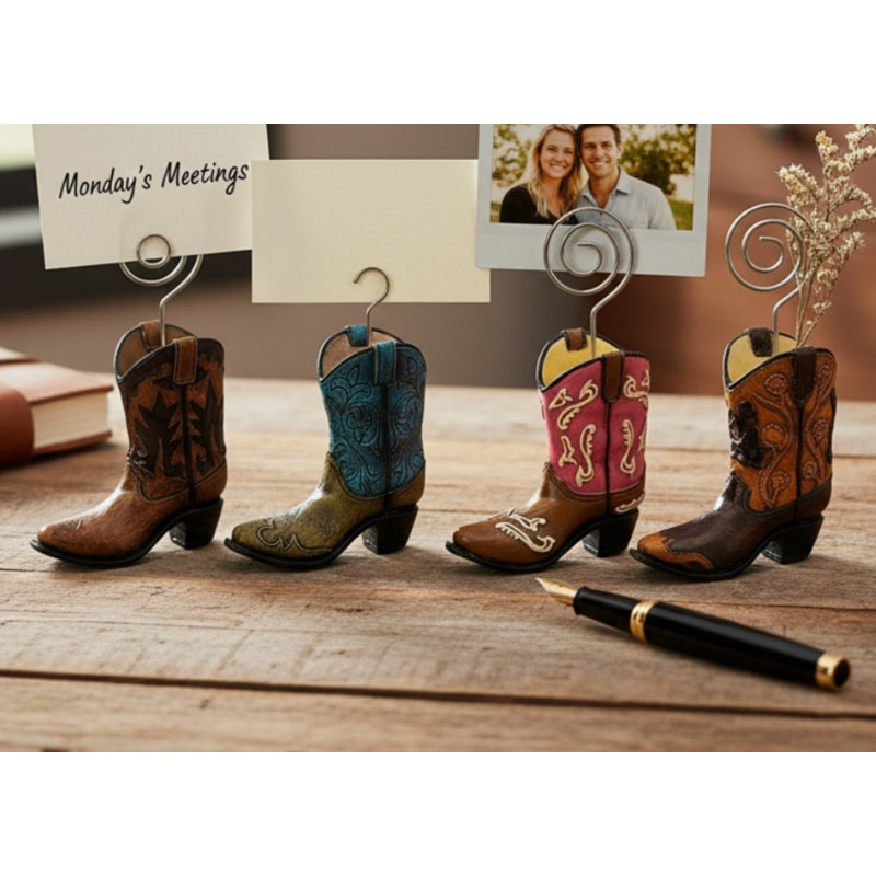 Ensemble de 4 porte-cartes Cowboy