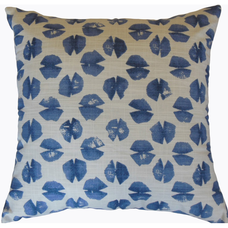 Onie Square Pillow Cover & Insert, Height(24") x Width(24"), Blue