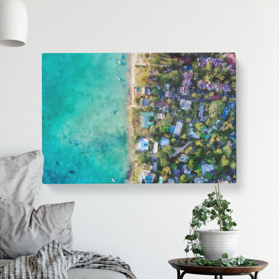 View Above Mauritius - Wrapped Canvas