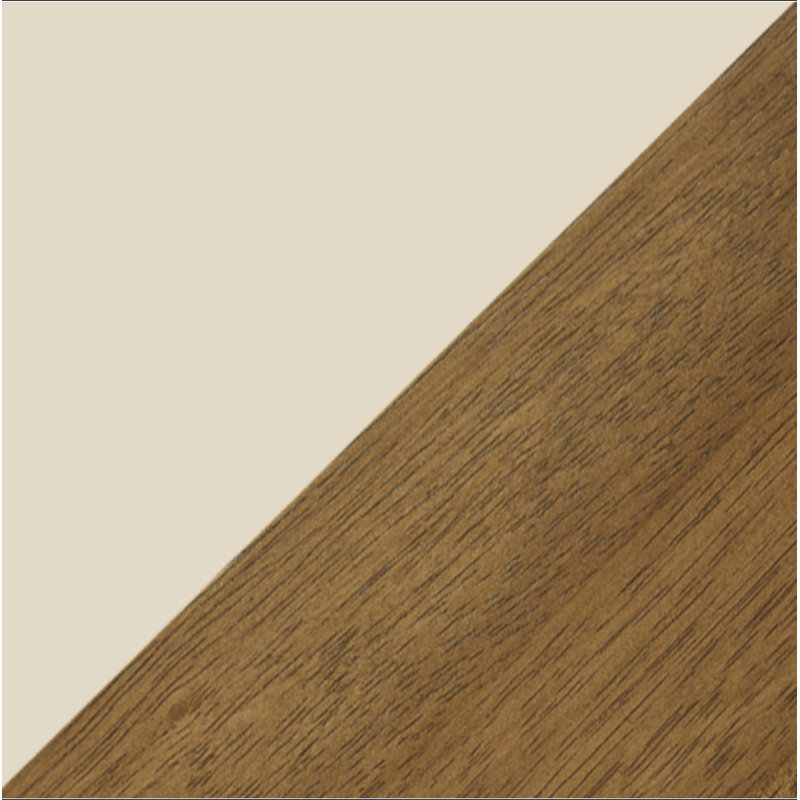 Chaise de salle à manger, ensemble de 2, côté, cuisine, salle à manger, chêne et crème, pieds en bois, transitionnel