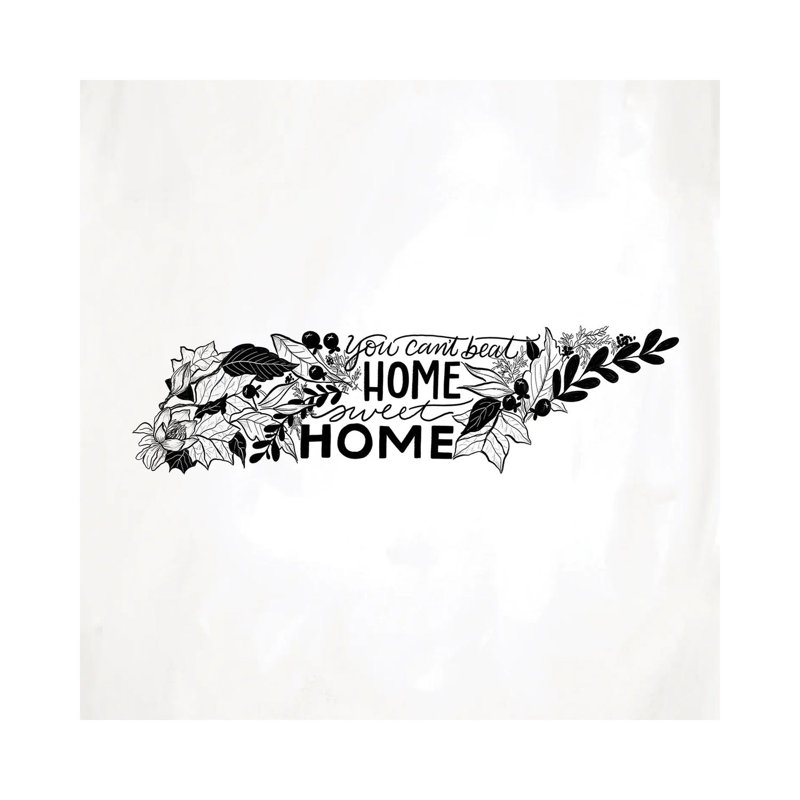 Home Sweet Home Tennessee B&W by Lily & Val - Wrapped Canvas Print, 30.48 cm H x 30.48 cm W