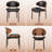 Mid-Century Modern Dining Chairs Set Of 4, Black Faux Leather Upholstered Seats With Walnut Wood Backrest, Ergonomic Kitchen Chairs For Home Dining Room, Breakfast Nook, Or Office-465419874