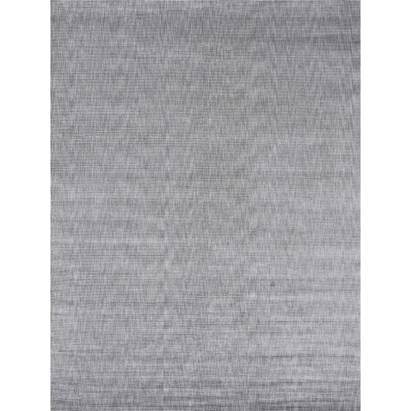 Silk Area Rug in Grey, Rectangle 8' x 10'
