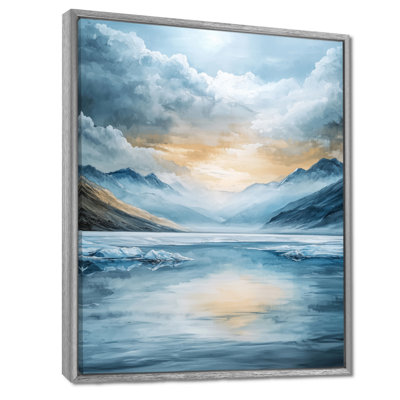 «Gentilucci Parallel Peaks Of Abstract Mountain Landscape I - Minimalisme, art mural sur toile