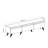 Modern TV Stand with Travertine & Black Finish, 70.9 x 16.5 x 16.9 inches | 100% Melamine Coated Particle Board, Thickness: 0.7 inches | Stylish Design for Living Room & Entertainment Spaces, Durable and Elegant