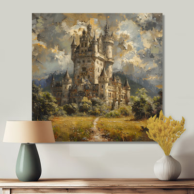 «Beige Grey Summer», tour de château tour III, impression d'art mural châteaux