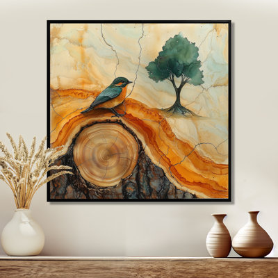 «Pink Crystals Color World Map Slide» - art mural oiseau pic