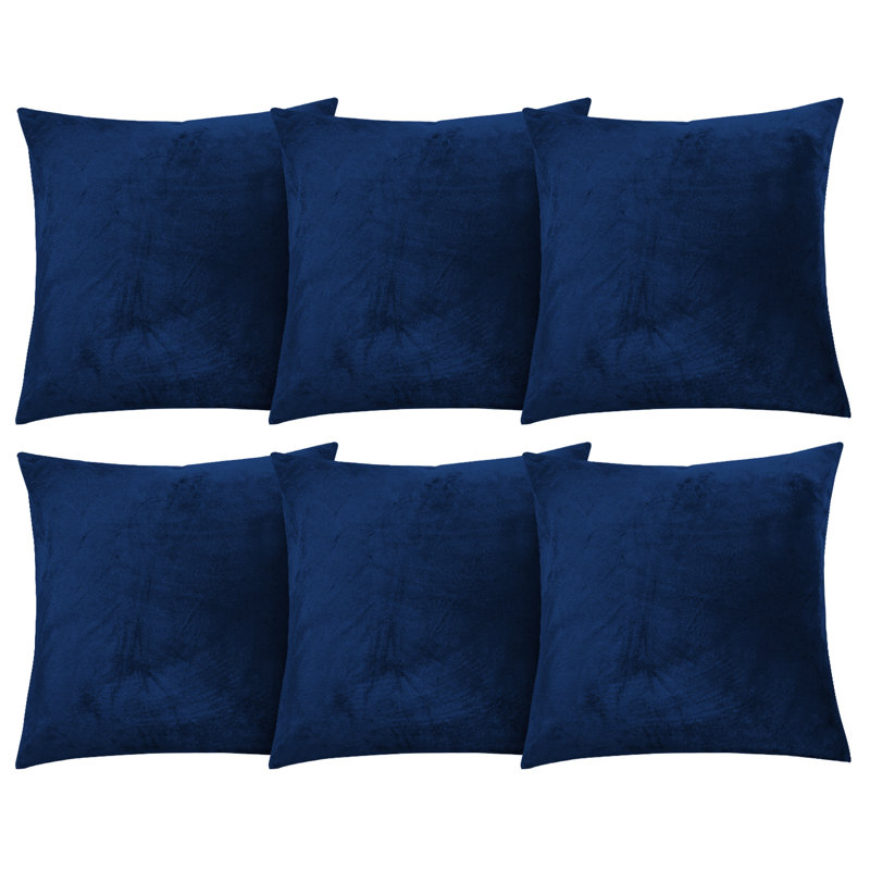 Aspire Homeware Square Plain Velvet Scatter Cushion Cover, Teal, Pack of 2