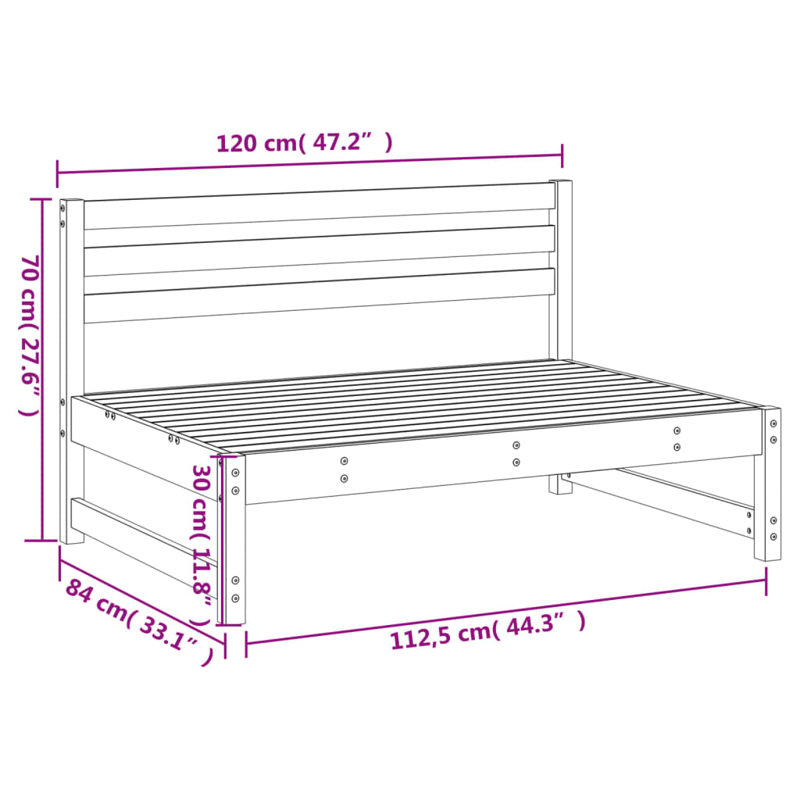 Lexi 120cm Wide Outdoor Rectangle Patio Sofa