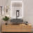 Pyramid 30" Wall Mounted Rectangular Solid Surface Bathroom Sink in Matte Finish, Gray-2012398698