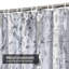 Rideau de douche en marbre noir avec 12 crochets-23643643