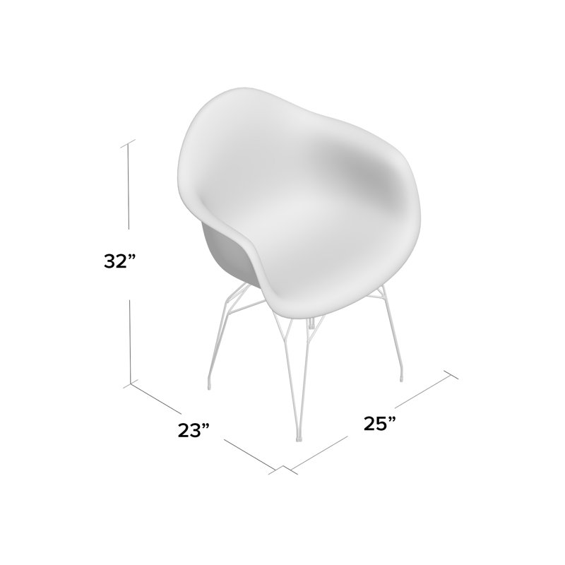 Zauber 18'' H Armchair, High Gloss White
